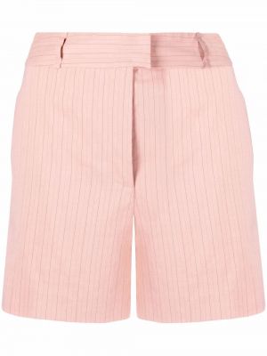 Trykt stripete shorts Pinko rosa