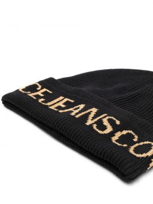 Raštuotas kepurė Versace Jeans Couture juoda