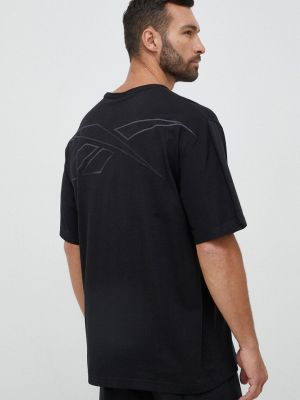 Koszulka z nadrukiem Reebok Classic czarna