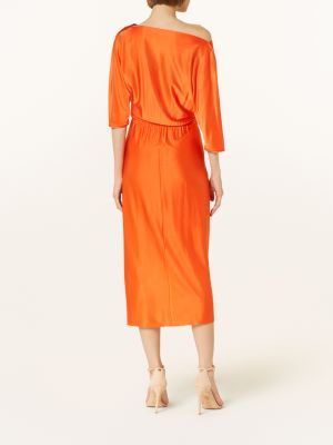 Koktejlové šaty Maxmara Studio oranžové