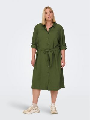 Φόρεμα σε στυλ πουκάμισο Only Carmakoma πράσινο