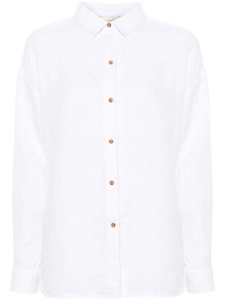 Camicia di lino Barbour bianco