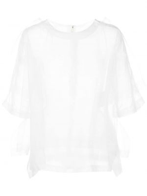 Прозрачна блуза Comme Des Garçons бяло