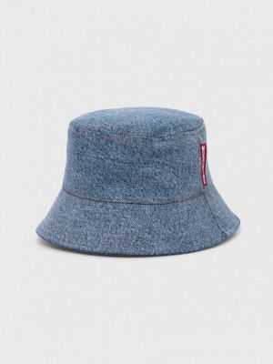 Pălărie din bumbac Moschino Jeans albastru
