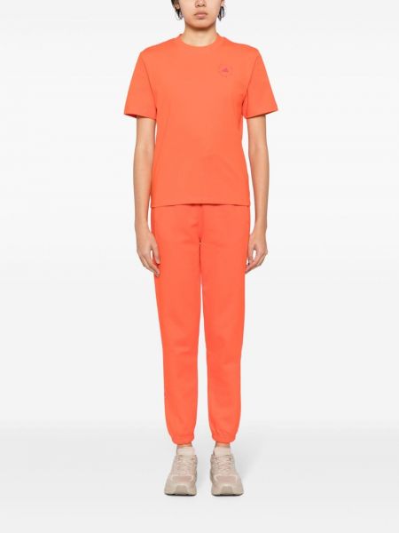 Koszulka z nadrukiem Adidas By Stella Mccartney pomarańczowa