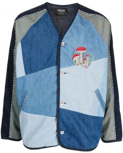 Džínsová bunda s výšivkou Five Cm modrá