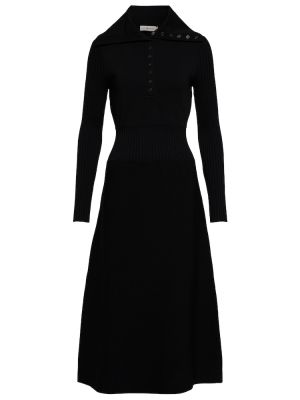 Midi šaty Tory Burch čierna