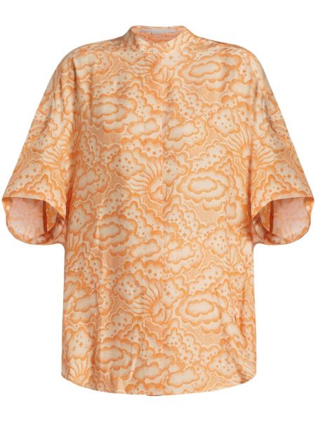 Риза с принт Stella Mccartney оранжево