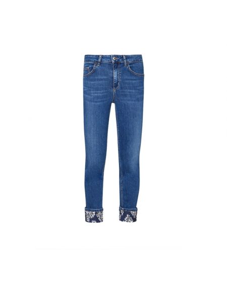 Geblümte skinny jeans Liu Jo blau