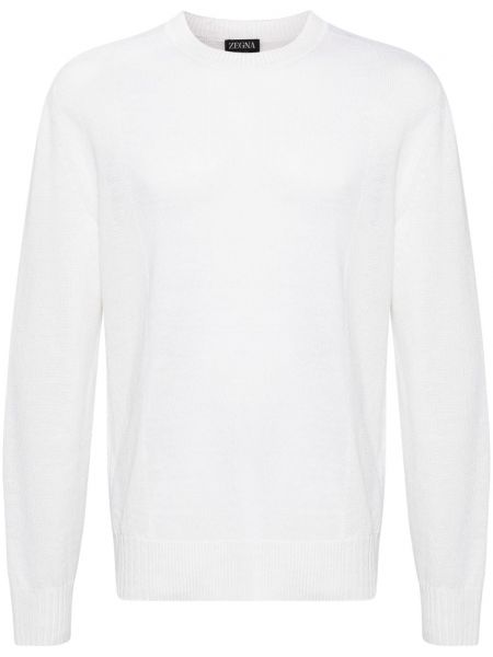 Pull en tricot Ermenegildo Zegna blanc