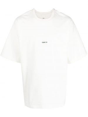 Памучна тениска бродирана Oamc бяло