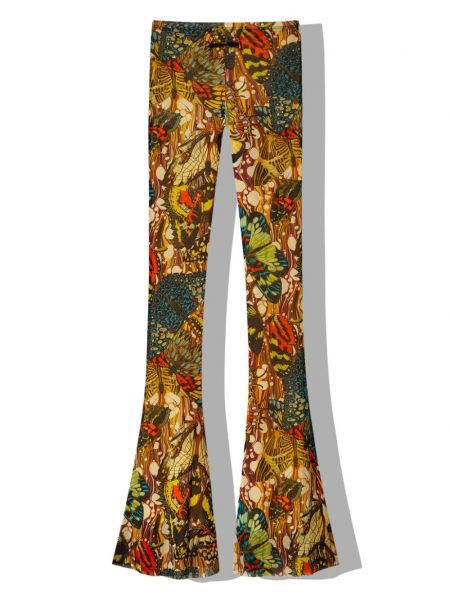 Abstraktse mustriline püksid Jean Paul Gaultier kollane