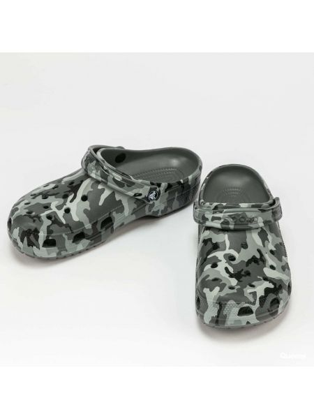 Pantofle s potiskem Crocs šedé
