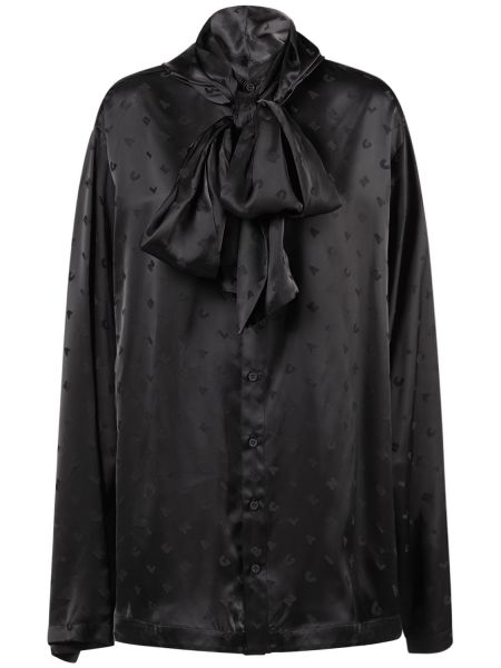 Camisa de viscosa Balenciaga negro