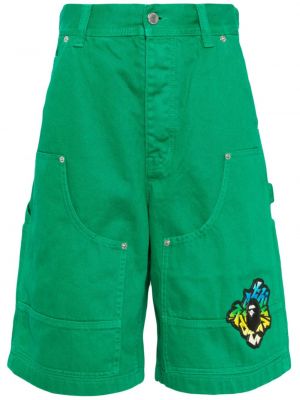 Teksariidest lühikesed püksid A Bathing Ape® roheline