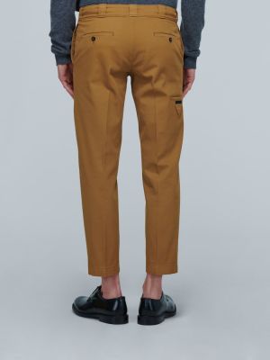 Spodnie bawełniane Prada brązowe