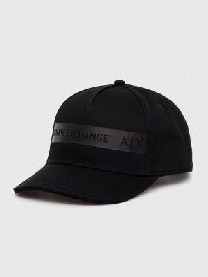 Șapcă din bumbac Armani Exchange negru