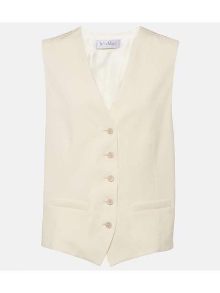 Uld vest Max Mara hvid