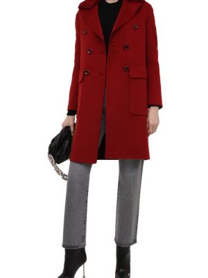 Кашемировое шерстяное пальто Manzoni24 красное