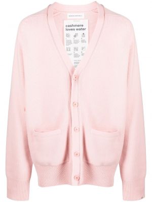 Kaschmir strickjacke mit v-ausschnitt Extreme Cashmere pink