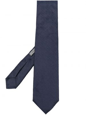 Jacquard seiden krawatte Corneliani blau