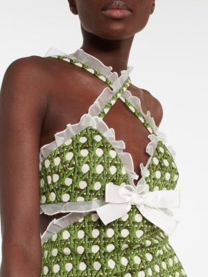 Mini vestido con estampado Giambattista Valli verde