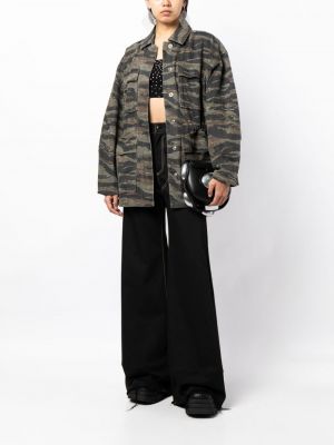 Jeansjacke mit camouflage-print Alexander Wang grün