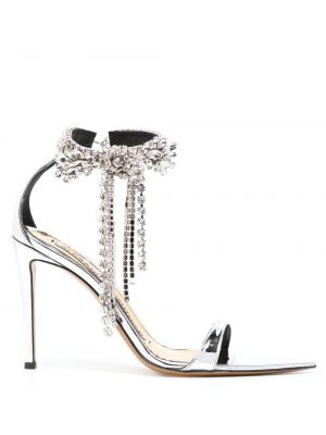 Pantofi cu toc de cristal Alexandre Vauthier argintiu