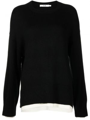 Пуловер с кръгло деколте B+ab черно
