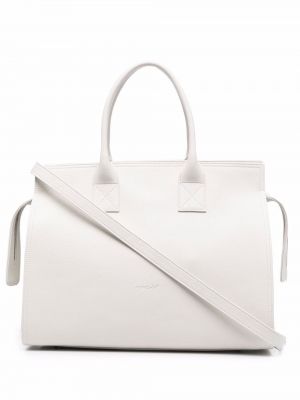 Borsa shopper di pelle Marsèll bianco