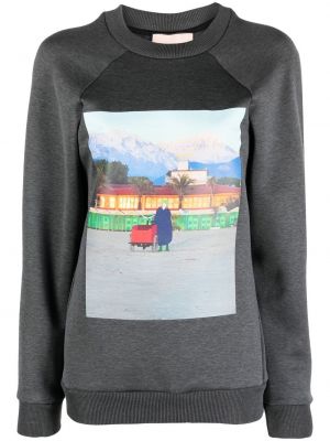 Trykt sweatshirt Plan C grå