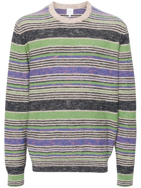 Lniany sweter bawełniany w paski Paul Smith