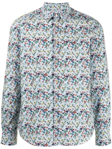Camisa con botones de flores Paul Smith azul