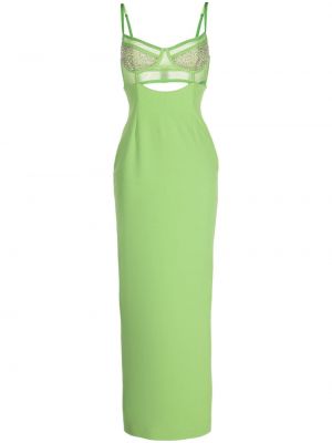Krištáľové večerné šaty Rachel Gilbert zelená
