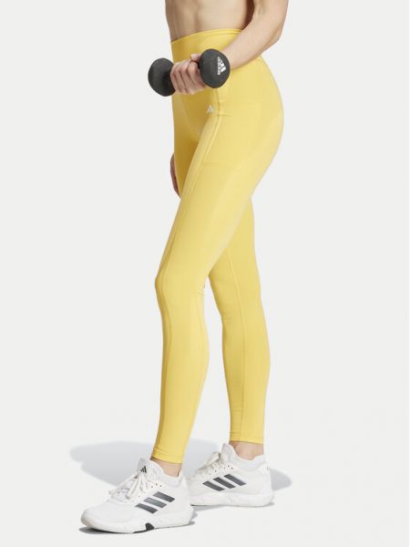 Tajice slim fit Adidas žuta