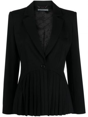 Woll blazer mit plisseefalten Alberta Ferretti schwarz