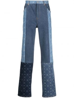 Jacquard straight jeans Marine Serre blau