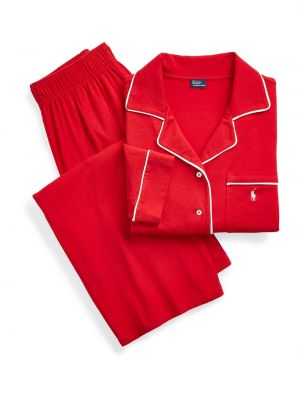Пижама с длинным рукавом Polo Ralph Lauren красная
