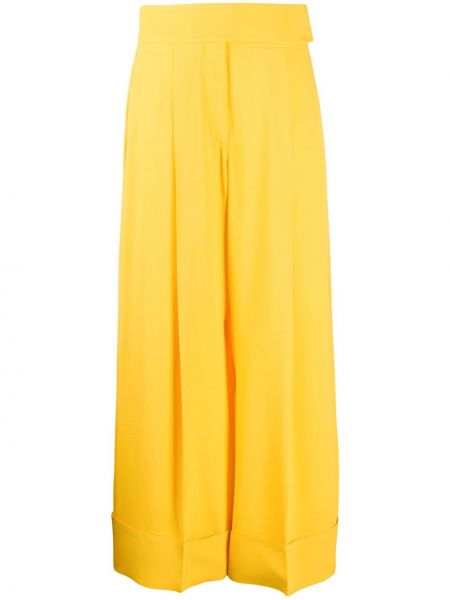 Широкие брюки с завышенной талией Sara Battaglia, желтые