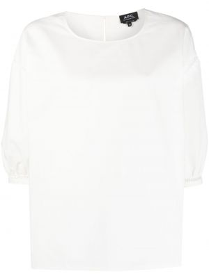Ажурна памучна блуза A.p.c. бяло