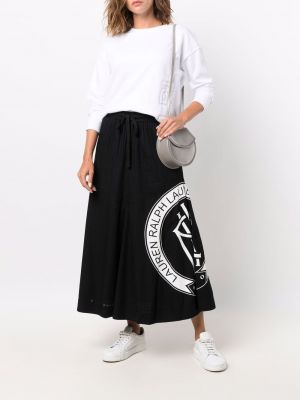 Falda con estampado Lauren Ralph Lauren negro