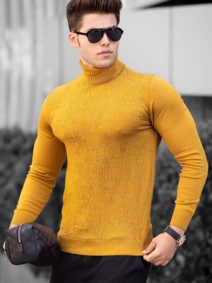 Priliehavý sveter Madmext žltá