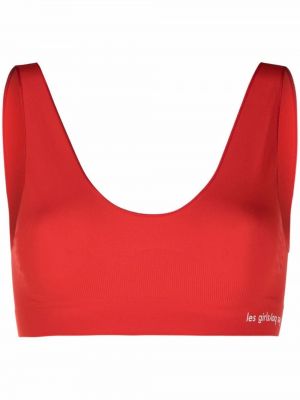 Ren crop top for jenter Les Girls Les Boys rød