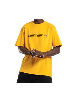 Koszulka z nadrukiem Carhartt Wip żółta