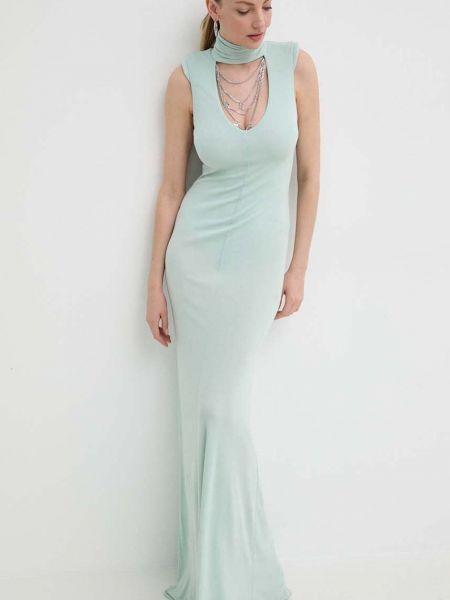 Sukienka długa dopasowana Elisabetta Franchi zielona