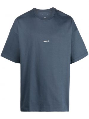 Памучна тениска бродирана Oamc синьо