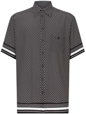Punktotas zīda krekls ar apdruku Dolce & Gabbana
