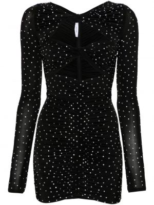 Коктейлна рокля с кристали Alex Perry черно