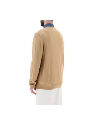 Jersey con bordado de cachemir de algodón Polo Ralph Lauren beige