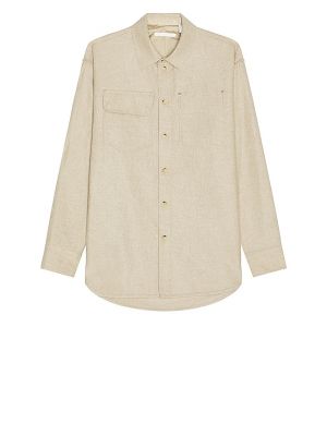 Camicia di lana Helmut Lang beige